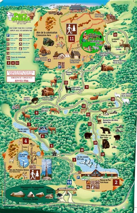 parc omega trail map